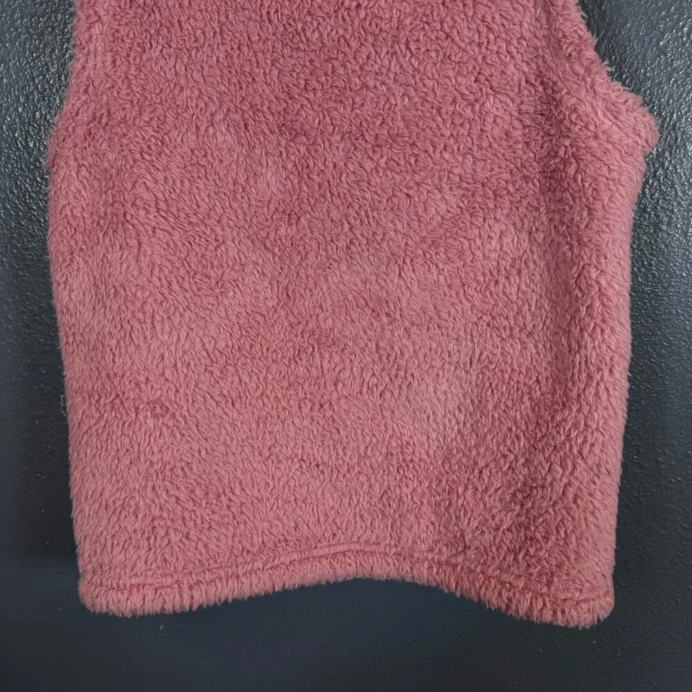 Patagonia M(10) young girl pink Los Gatos fleece vest zip outdoor hiking